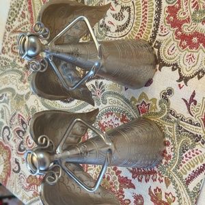 Metal angels bells pair